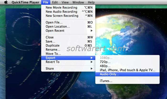 extrair áudio de vídeo no Mac