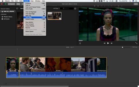 mesclar arquivos de vídeo Mac