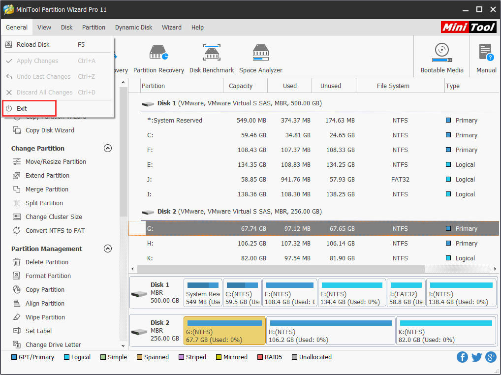 How to Exit | MiniTool Partition Wizard Help Tutorial