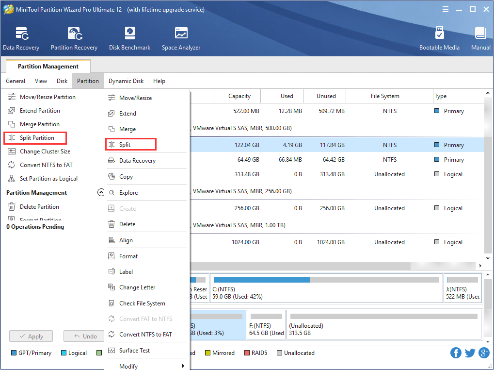 How to split partition | MiniTool Partition Wizard Tutorial