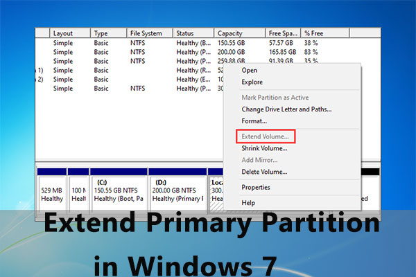 The Best Way to Extend Primary Partition in Windows 7