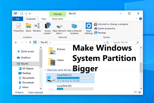 How to Make Windows System Partition Bigger? Best Solutions！