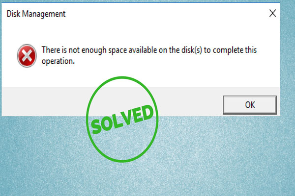 Fix – Not Enough Space on the Disk to Complete This Operation