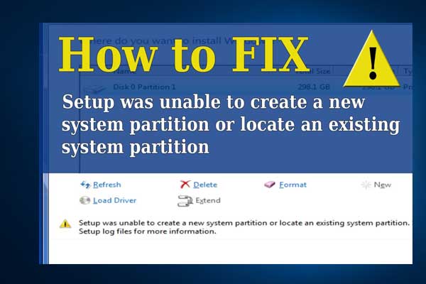 Solved: Setup was Unable to Create a New System Partition