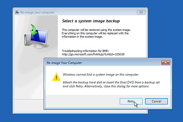 Solved – Windows Cannot Find a System Image on This Computer
