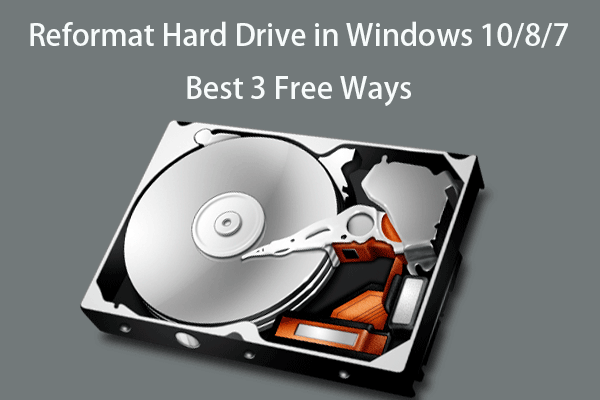 How to Reformat Hard Drive Free in Windows 10/8/7 (Best 3 Ways)