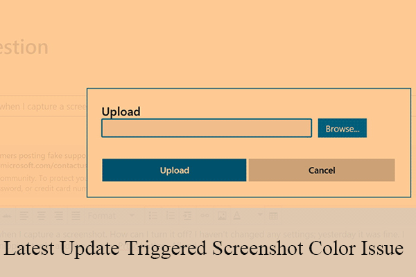 Latest Win 10 1903 Update Triggered New Screenshot Color Issue