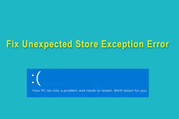 Top 9 Solutions to Fix Unexpected Store Exception Error