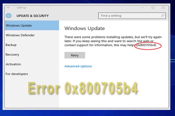 Windows 10 Update Error 0x800705b4 -Now Quick to Fix It