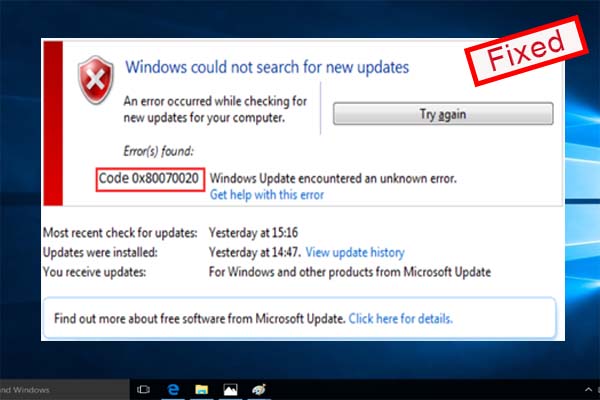 How to Fix Windows Update Error 0x80070020 in Windows 10?