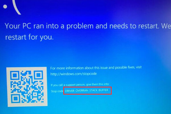 9 Solutions to BSOD DRIVER OVERRAN STACK BUFFER Error in Win 10