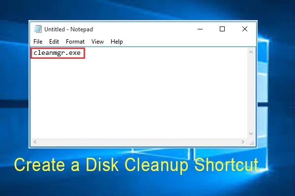 How to Create a Disk Cleanup Shortcut on Windows 10 Desktop