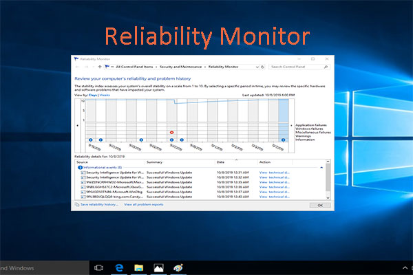 Reliability Monitor: Review PC’s Reliability and Problem History