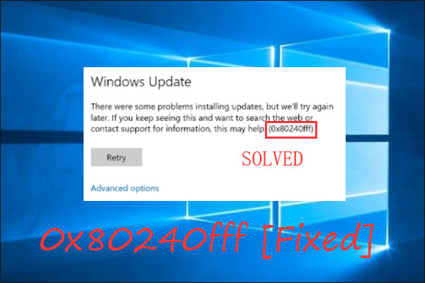 Top 5 Solutions to Fix Update Error 0x80240fff