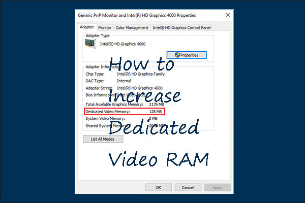 Get more Dedicated Video RAM in Windows 10