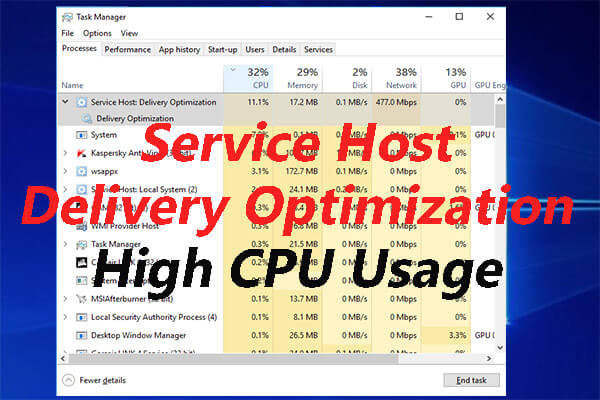 Solved: Service Host Delivery Optimization High CPU Usage