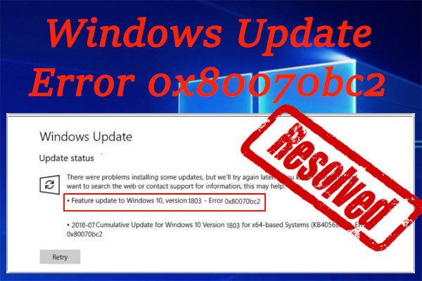 5 Solutions to Windows Update Error 0x80070bc2