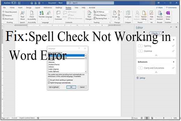 Top 4 Solutions to Spell Check Not Working in Word Error