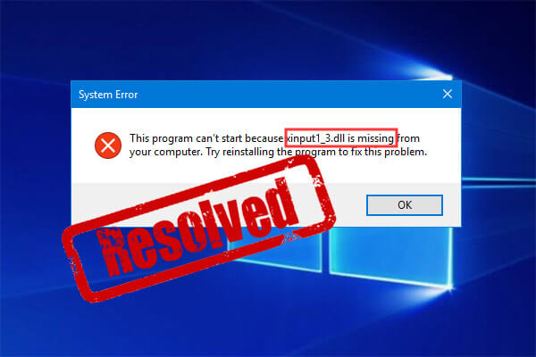 [Solved] Xinput1_3.dll Not Found or Missing Error in Win 10