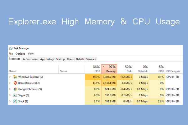 How to Fix Explorer.exe High Memory & CPU Usage in Windows 10