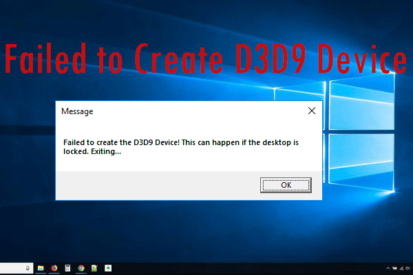 Fixed: Failed to Create D3D9 Device Error (3 Solutions)