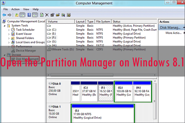 How Do I Open the Partition Manager on Windows 8.1 Successfully?