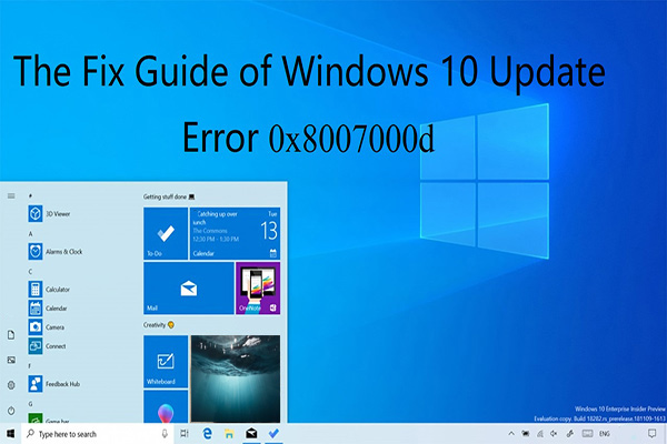 Top 4 Methods to Fix Windows 10 Update Error 0x8007000d