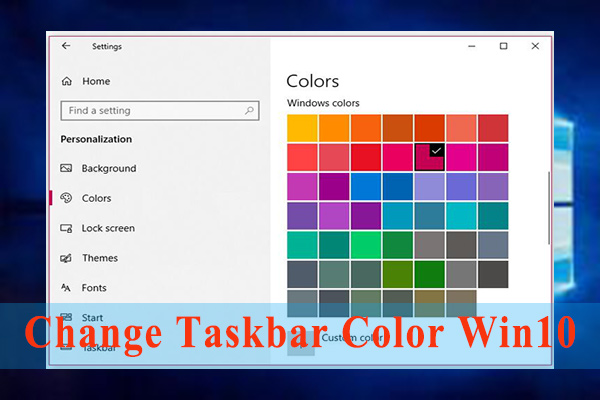 How to Change Taskbar Color Windows 10 [Complete Guide]