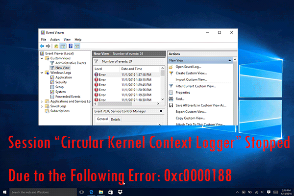 Fixed: Session “Circular Kernel Context Logger” Error 0xc0000188