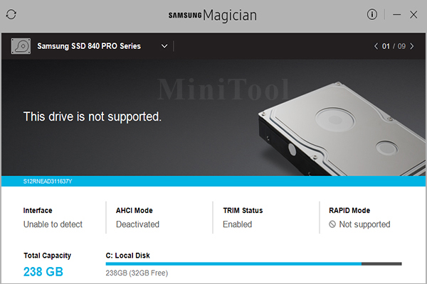 Fixed: Samsung Magician This Drive Is not Supported