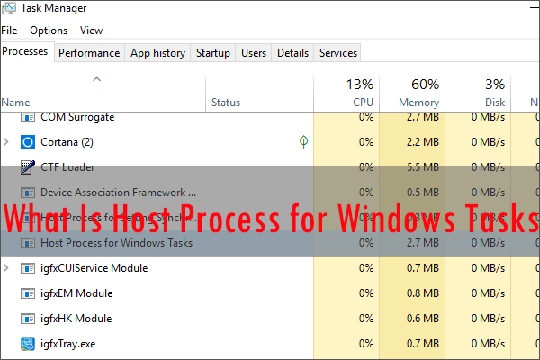 What Is “Host Process for Windows Tasks” & Can I Disable It