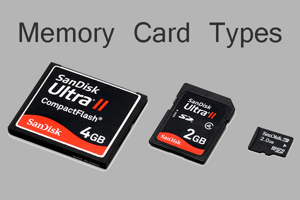 Common Memory Card Types: SD, TF, CF, MMC, MS, xD, and XQD