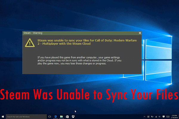 Look! 4 Solutions to Fix Steam Was Unable to Sync Your Files