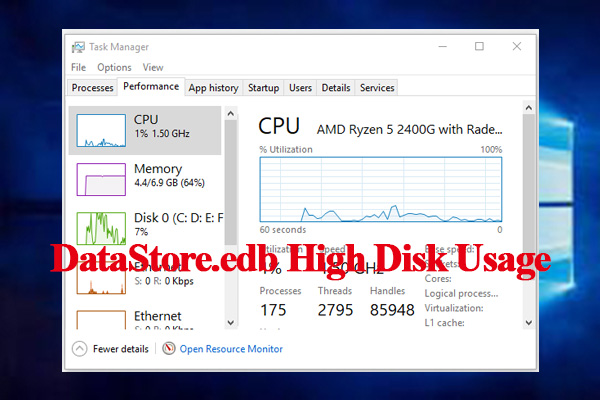 What Is DataStore.edb and How to Fix Its High Disk Usage Issue
