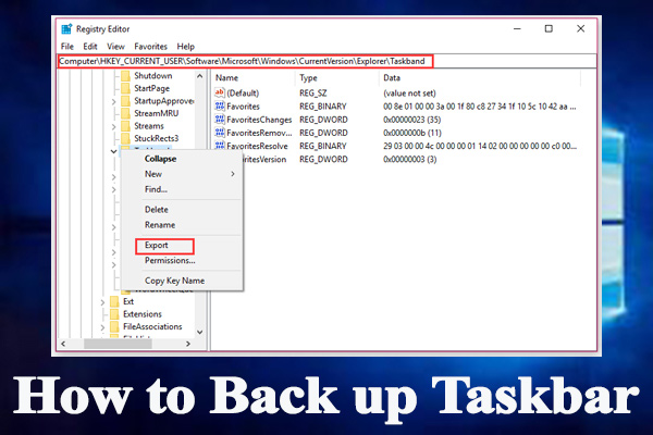 How to Back up and Restore the Taskbar in Windows 10 [Full Guide]