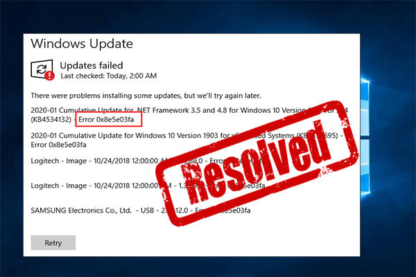 How to Fix Windows Update Error 0x8e5e03fa [New Tips]