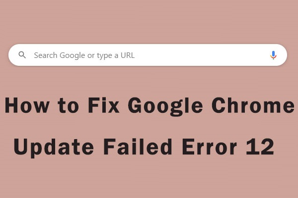 How to Fix Google Chrome Update Failed Error 12 [4 Methods]