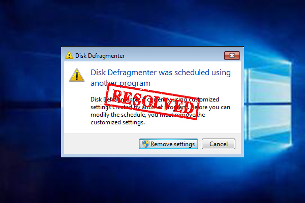 [Resolved] Disk Defragmenter Was Scheduled Using Another Program
