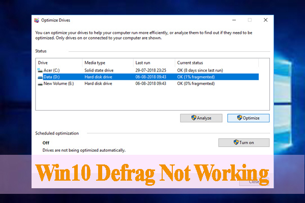Windows 10 Defrag Not Working – Here’re Top 5 Solutions