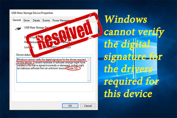 Fixed: Windows Cannot Verify the Digital Signature Error Code 52
