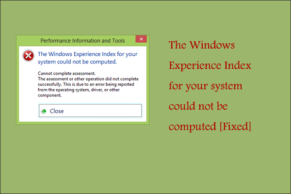 Quick Fixes to “The WEI for Your System Could Not be Computed”