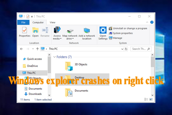 Fix Windows Explorer Crashes on Right Click [Complete Guide]