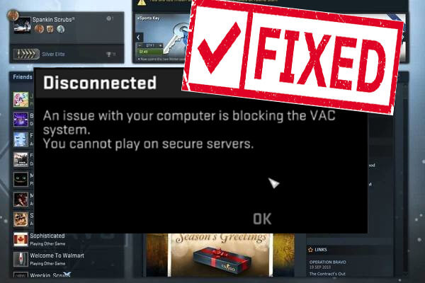 Fixed: An Issue with Your Computer Is Blocking the VAC System