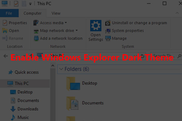 How to Enable Windows Explorer Dark Theme to Reduce Eye Strain?