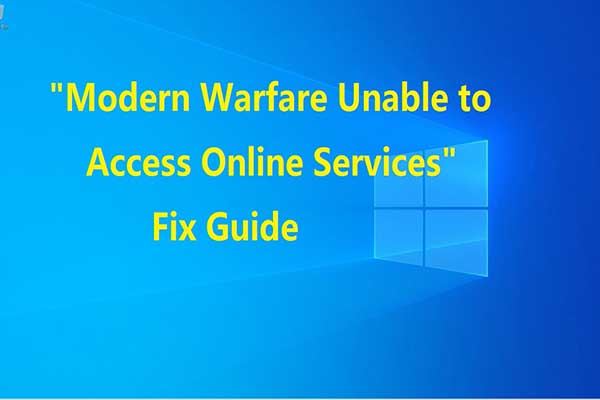 [Fixed] Modern Warfare Unable to Access Online Services