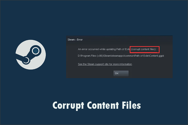 How to Solve Corrupt Content Files on Steam? Try These Fixes