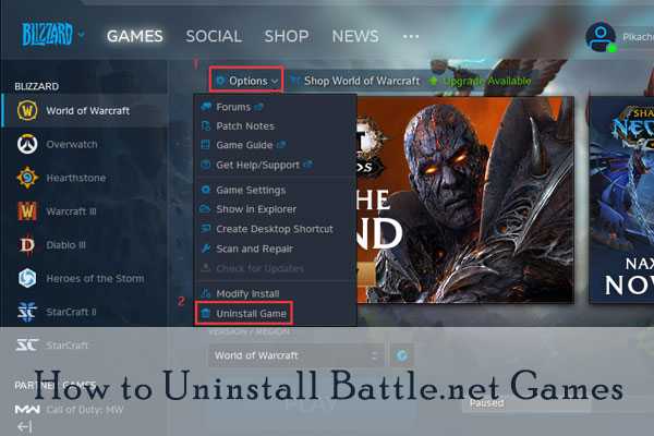 How to Uninstall Battle.net Games on PC? Here are 3 Methods