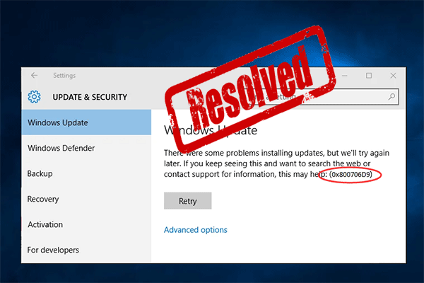 How to Solve Windows Update Error 0x800706D9