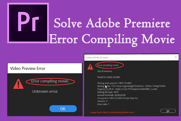 How to Solve Adobe Premiere Error Compiling Movie