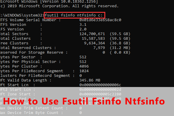 Fsutil Fsinfo Ntfsinfo – How to Get File System Information